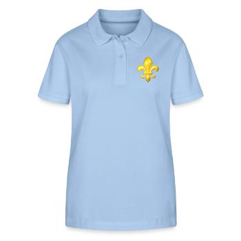 Yellow Fleur de Lys - Stanley/Stella Women’s Organic Polo Shirt ELLISER - sky blue - Front - Luana (180cm)