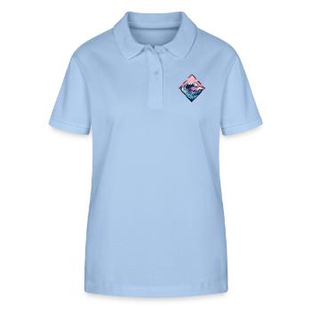 wave logo, diamond shape, ocean design - Stanley/Stella Women’s Organic Polo Shirt ELLISER - sky blue - Front - Luana (180cm)