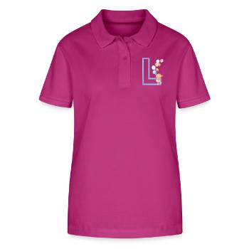 Blue Letter L Bear - Stanley/Stella Women’s Organic Polo Shirt ELLISER - orchid Flower - Front - Luana (180cm)