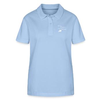w rhythm trust - Stanley/Stella Frauen Bio-Poloshirt ELLISER - sky Blue - Vorne - Luana (180cm)