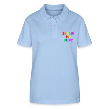 Berlin ist bunt - Stanley/Stella Frauen Bio-Poloshirt ELLISER - sky Blue - Vorne - Luana (180cm)