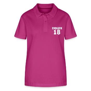 Endlich 18 - Stanley/Stella Frauen Bio-Poloshirt ELLISER - Orchidee - Vorne - Luana (180cm)