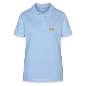 Brown Bear Couple - Stanley/Stella Women’s Organic Polo Shirt ELLISER - sky blue - Front - Luana (180cm)