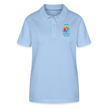 Reunion at the rainbow - Stanley/Stella Women’s Organic Polo Shirt ELLISER - sky blue - Front - Luana (180cm)