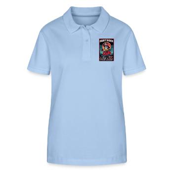 PARTY RIDER - Stanley/Stella Frauen Bio-Poloshirt ELLISER - sky Blue - Vorne - Luana (180cm)