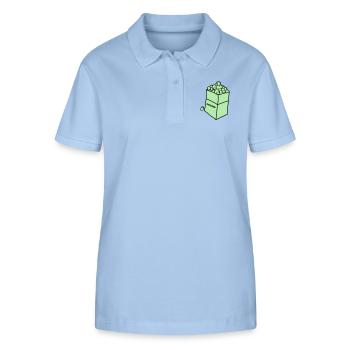 Maïs soufflé 2 - Polo bio ELLISER Stanley/Stella Femme - bleu ciel - Devant - Luana (180cm)