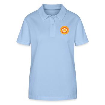 70s Flower Pattern - Stanley/Stella Women’s Organic Polo Shirt ELLISER - sky blue - Front - Luana (180cm)