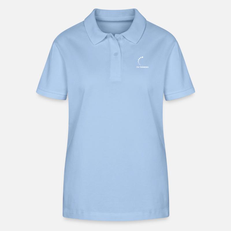 Je pense à la conception d'ordinateur - Polo bio ELLISER Stanley/Stella Femme - bleu ciel