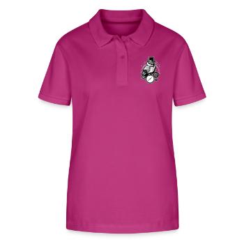 Conception de hibou et d’horloge steampunk - Polo bio ELLISER Stanley/Stella Femme - mauve orchidée - Devant - Luana (180cm)