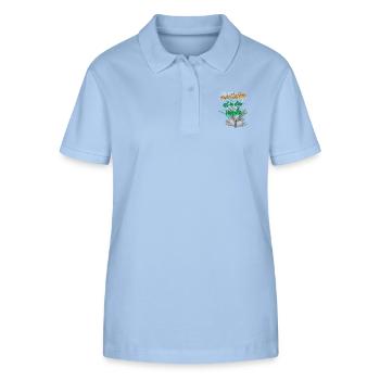 Carnival costume "my costume is in the laundry" - Stanley/Stella Women’s Organic Polo Shirt ELLISER - sky blue - Front - Luana (180cm)
