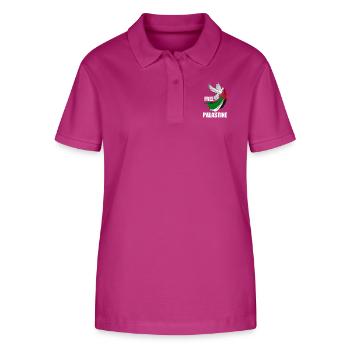 Free Palestine Design – Déclaration pour la paix - Polo bio ELLISER Stanley/Stella Femme - mauve orchidée - Devant - Luana (180cm)
