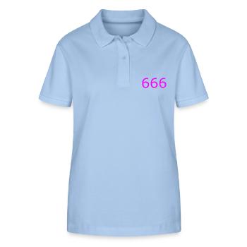 666 - Stanley/Stella Women’s Organic Polo Shirt ELLISER - sky blue - Front - Luana (180cm)