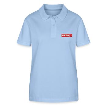 Penis - Stanley/Stella Frauen Bio-Poloshirt ELLISER - sky Blue - Vorne - Luana (180cm)