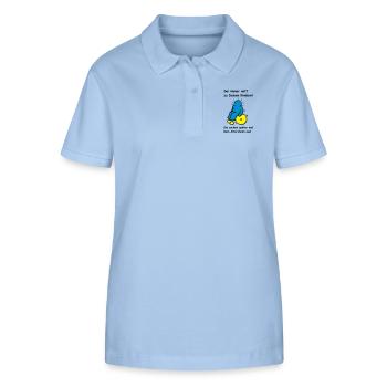 Your children will choose your nursing home! - Stanley/Stella Women’s Organic Polo Shirt ELLISER - sky blue - Front - Luana (180cm)