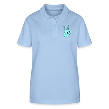 Lapin Bande Dessinée Cool - Polo bio ELLISER Stanley/Stella Femme - bleu ciel - Devant - Luana (180cm)