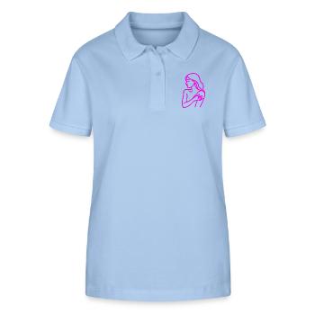 Line Art Woman Profile – Minimalist - Stanley/Stella Women’s Organic Polo Shirt ELLISER - sky blue - Front - Luana (180cm)