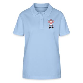 alt opa grossvater hornbrille bart bodybuilder sta - Stanley/Stella Frauen Bio-Poloshirt ELLISER - sky Blue - Vorne - Luana (180cm)