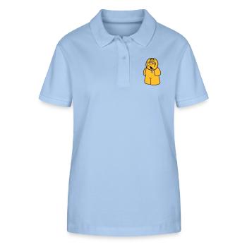 figur mann comic cartoon erschoepft sonne regen tr - Stanley/Stella Frauen Bio-Poloshirt ELLISER - sky Blue - Vorne - Luana (180cm)
