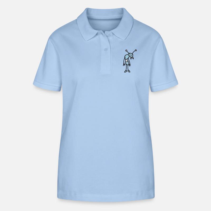 sad_bug_3c - Polo bio ELLISER Stanley/Stella Femme - bleu ciel