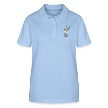 The star money - Stanley/Stella Frauen Bio-Poloshirt ELLISER - sky Blue - Vorne - Luana (180cm)
