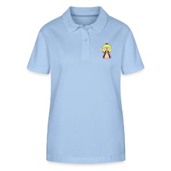 amour de princesse - Polo bio ELLISER Stanley/Stella Femme - bleu ciel - Devant - Luana (180cm)