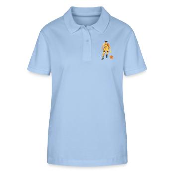 B-Baller Basketball - Stanley/Stella Women’s Organic Polo Shirt ELLISER - sky blue - Front - Luana (180cm)