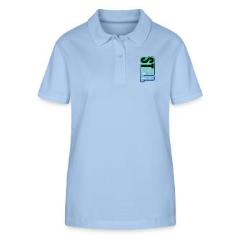 STILL ILL – a bold neon vertical message - Stanley/Stella Women’s Organic Polo Shirt ELLISER - sky blue - Front - Luana (180cm)