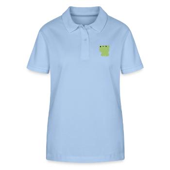 Frosch-Pärchen - Stanley/Stella Frauen Bio-Poloshirt ELLISER - sky Blue - Vorne - Luana (180cm)