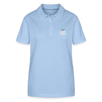 Drum and Bass Techno Music DJ - Polo bio ELLISER Stanley/Stella Femme - bleu ciel - Devant - Luana (180cm)