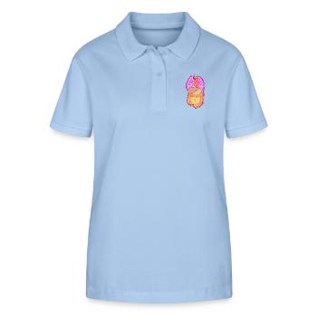 Anatomie Organe - Stanley/Stella Frauen Bio-Poloshirt ELLISER - sky Blue - Vorne - Luana (180cm)