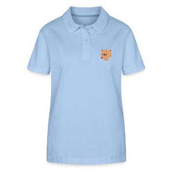 Capybara nourrissant l’amour - Polo bio ELLISER Stanley/Stella Femme - bleu ciel - Devant - Luana (180cm)