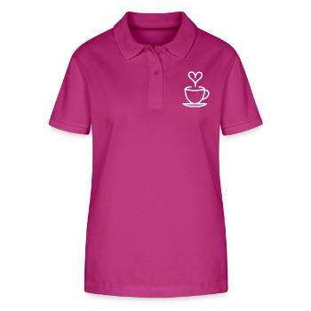 Tasse à café, tasse à thé, amour Barista - Polo bio ELLISER Stanley/Stella Femme - mauve orchidée - Devant - Luana (180cm)