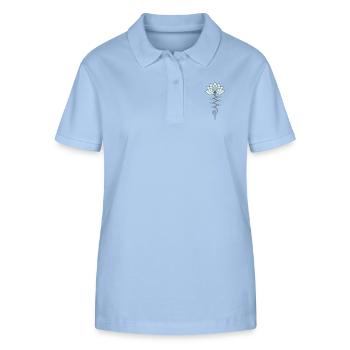Lotus Blume Lotusblüte Buddhismus Symbol Yoga OM - Stanley/Stella Frauen Bio-Poloshirt ELLISER - sky Blue - Vorne - Luana (180cm)