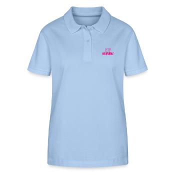 SUNbelievable - Incroyable ! - Polo bio ELLISER Stanley/Stella Femme - bleu ciel - Devant - Luana (180cm)