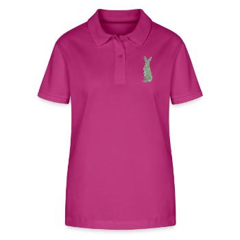 "Hase", Boho Line Art Design, Serie „Woods“ - Stanley/Stella Frauen Bio-Poloshirt ELLISER - Orchidee - Vorne - Luana (180cm)