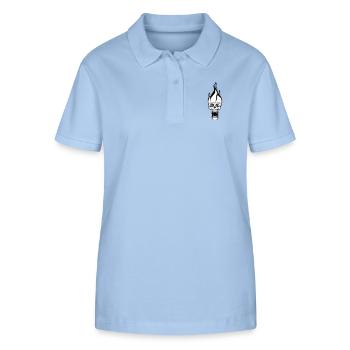 hoelle monster boese horror halloween kopf gesicht - Stanley/Stella Frauen Bio-Poloshirt ELLISER - sky Blue - Vorne - Luana (180cm)