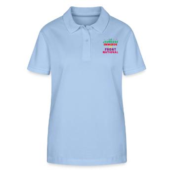 la jeunesse emmerde front national - Polo bio ELLISER Stanley/Stella Femme - bleu ciel - Devant - Luana (180cm)