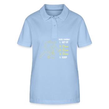Walzer Paartanz - Stanley/Stella Frauen Bio-Poloshirt ELLISER - sky Blue - Vorne - Luana (180cm)