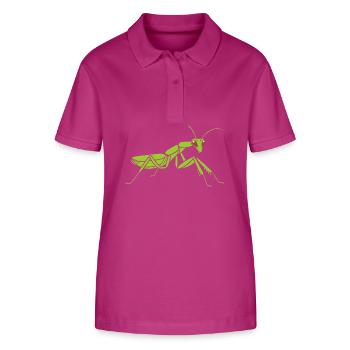 Gottesanbeterin - Stanley/Stella Frauen Bio-Poloshirt ELLISER - Orchidee - Vorne - Luana (180cm)