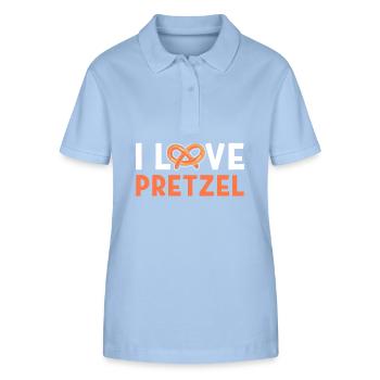 Brezel - Stanley/Stella Frauen Bio-Poloshirt ELLISER - sky Blue - Vorne - Luana (180cm)
