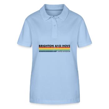 Brighton And Hove UK Vintage British British - Stanley/Stella Women’s Organic Polo Shirt ELLISER - sky blue - Front - Luana (180cm)
