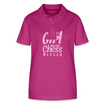 Juste une fille qui aime Chess Chess Casse-tête - Polo bio ELLISER Stanley/Stella Femme - mauve orchidée - Devant - Luana (180cm)