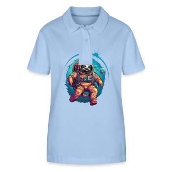 Paresseux astronaute espace espace cadeau - Polo bio ELLISER Stanley/Stella Femme - bleu ciel - Devant - Luana (180cm)