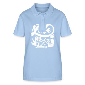 Kindergarten Teacher Love My Kinders - Stanley/Stella Women’s Organic Polo Shirt ELLISER - sky blue - Front - Luana (180cm)