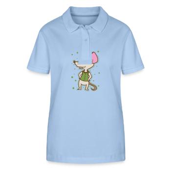 Mouse, Nature, Cheese, Pet, Mammal - Stanley/Stella Women’s Organic Polo Shirt ELLISER - sky blue - Front - Luana (180cm)