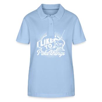 Fencing Fencing I Like To Poke Things - Stanley/Stella Women’s Organic Polo Shirt ELLISER - sky blue - Front - Luana (180cm)