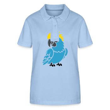Humor kleiner Papagei - Stanley/Stella Frauen Bio-Poloshirt ELLISER - sky Blue - Vorne - Luana (180cm)