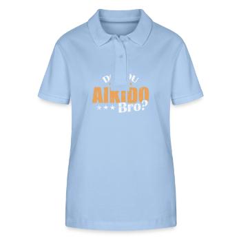 Do you even Aikido Bro? Kampfsport Training - Stanley/Stella Frauen Bio-Poloshirt ELLISER - sky Blue - Vorne - Luana (180cm)