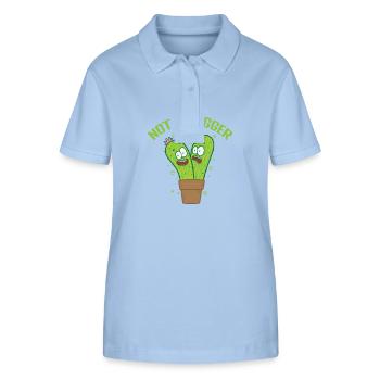 Pas une plante de cactus Hugger - Polo bio ELLISER Stanley/Stella Femme - bleu ciel - Devant - Luana (180cm)