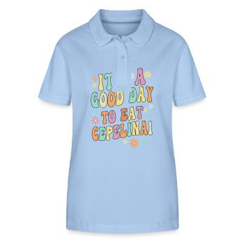 Cepelinai Proverb - Stanley/Stella Women’s Organic Polo Shirt ELLISER - sky blue - Front - Luana (180cm)